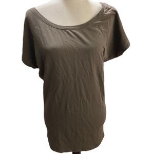 Peruvian connection wide neck slightly oversized brown T-shirt size small